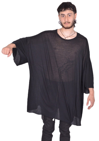 RICK OWENS MEN TOMMY T-SHIRT BLACK FW25 | DOSHABURI Online Shop