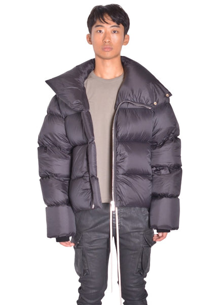 RICK OWENS MEN TURTLE DOWN JACKET BLACK FW26 | DOSHABURI Shop