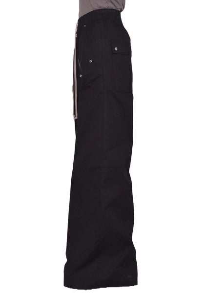 RICK OWENS MEN WIDE BELA PANTS BLACK SS26 | DOSHABURI Online Shop