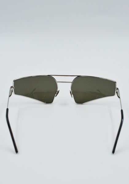 RICK OWENS PRONG SUNGLASSES SILVER/BLACK LENS FW25 | DOSHABURI Shop