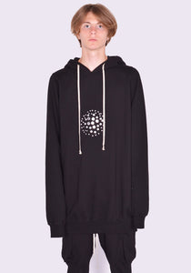 RICK OWENS MEN RR02D6282 FES3 SWEAT HOODIE BLACK FW24 | DOSHABURI Online Shop