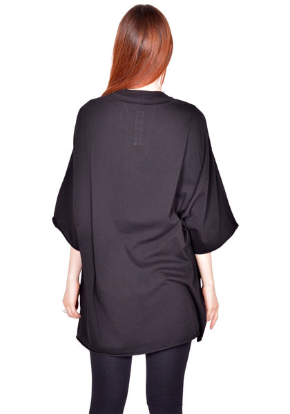 RICK OWENS TOMMY T-SHIRT BLACK FW26 | DOSHABURI Online Shop