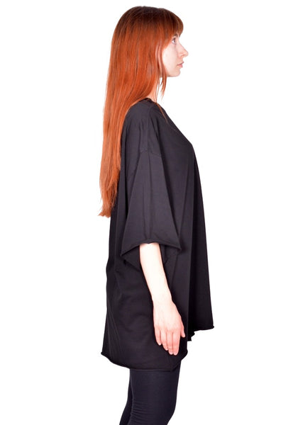 RICK OWENS TOMMY T-SHIRT BLACK FW26 | DOSHABURI Online Shop