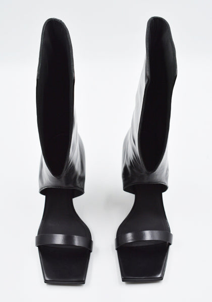 RICK OWENS WINGED CANTILEVER 8 SANDALS BLACK SS25 | DOSHABURi Shop