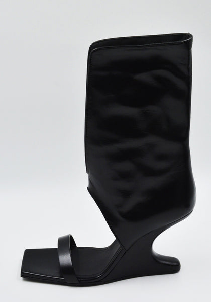 RICK OWENS WINGED CANTILEVER 8 SANDALS BLACK SS25 | DOSHABURi Shop