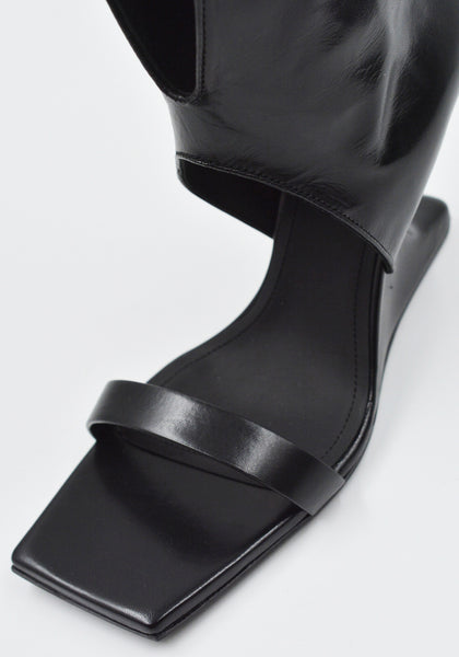 RICK OWENS WINGED CANTILEVER 8 SANDALS BLACK SS25 | DOSHABURi Shop