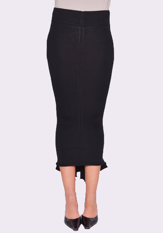 RICK OWENS WOMEN CALF DAUPHINE SKIRT BLACK FW24 | DOSHABURI Online Shop