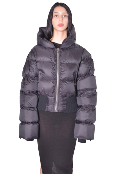 RICK OWENS CINCHED HOODED JKT BLACK 2026FW | DOSHABURI Online Shop 