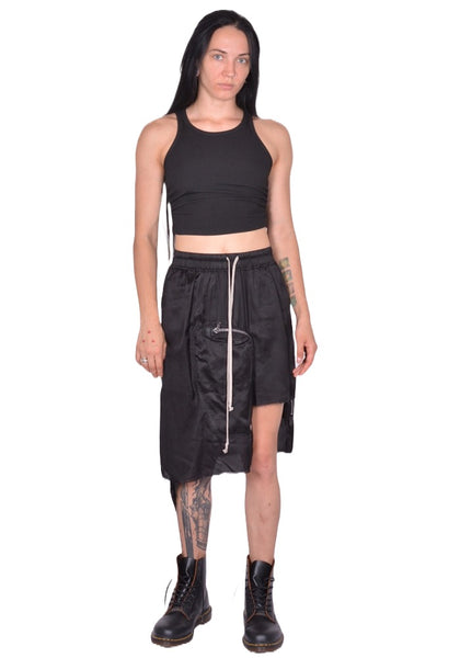 RICK OWENS DRACCA SKIRT BLACK FW25 | 50%OFF SALE | DOSHABURI Shop