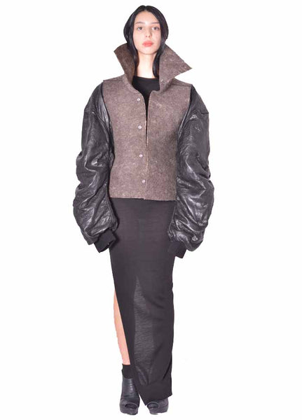 RICK OWENS WOMEN NASKA BIKER BLACK 2026FW | DOSHABURI Online Shop 