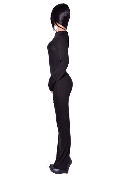 RICK OWENS WOMEN EASY LONG TOP BLACK 2026FW | DOSHABURI Shop