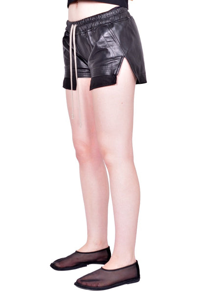 RICK OWENS WOMEN FOG BOXER SHORTS BLACK FW26 | DOSHABURI Online Shop