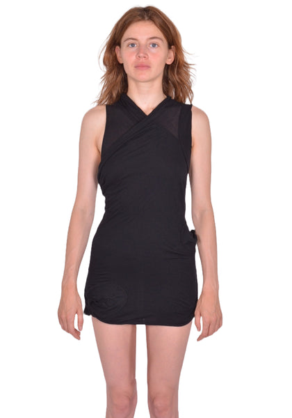 RICK OWENS WOMEN HOLLYWOOD BANANA T-SHIRT BLACK SS25 | DOSHABURI Shop