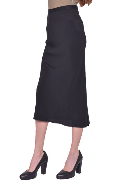 RICK OWENS WOMEN RP01E7332 Y 09 KNEE BIAS SKIRT BLACK SS25 | DOSHABURI Shop