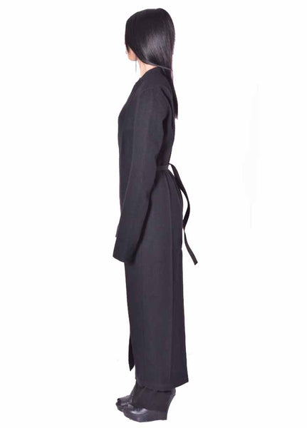 RICK OWENS WOMEN LS LAB COAT BLACK 2026FW | DOSHABURI Online Shop 