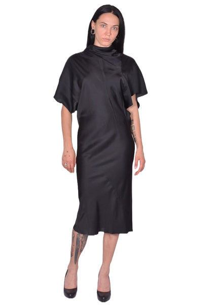 RICK OWENS WOMEN RP02E4543 SCH SEB DRESS BLACK FW25 | DOSHABURI Shop