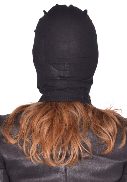 RICK OWENS WOMEN SKULL BALACLAVA CASHMERE BLACK FW25 | DOSHABURI Shop