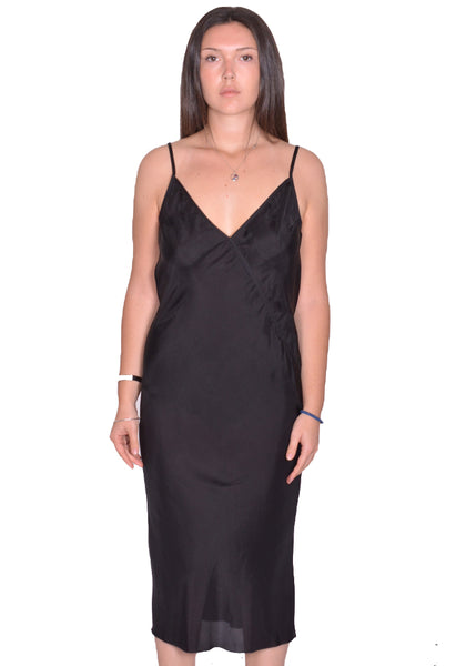 RICK OWENS WOMEN SLIP DRESS BLACK SS25 | DOSHABURI Online Shop