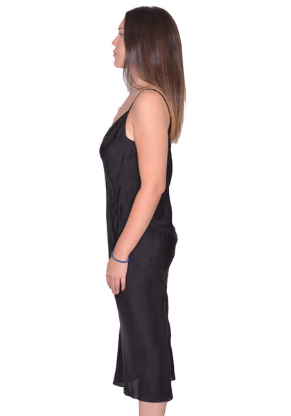 RICK OWENS WOMEN SLIP DRESS BLACK SS25 | DOSHABURI Online Shop
