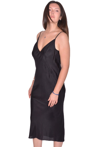 RICK OWENS WOMEN SLIP DRESS BLACK SS25 | DOSHABURI Online Shop