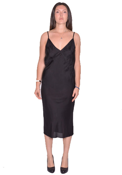 RICK OWENS WOMEN SLIP DRESS BLACK SS25 | DOSHABURI Online Shop