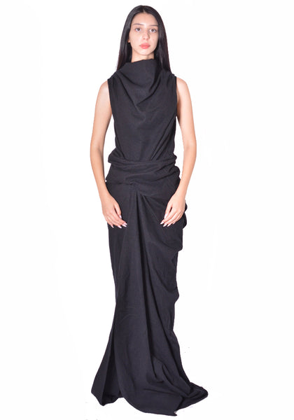 RICK OWENS WOMEN STRUTTER DRESS BLACK 2026FW | DOSHABURI Online Shop 