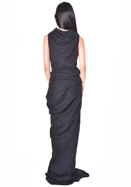 RICK OWENS WOMEN STRUTTER DRESS BLACK 2026FW | DOSHABURI Online Shop 
