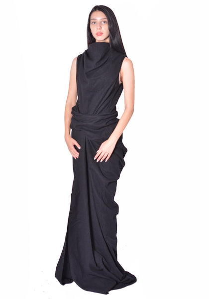 RICK OWENS WOMEN STRUTTER DRESS BLACK 2026FW | DOSHABURI Online Shop 