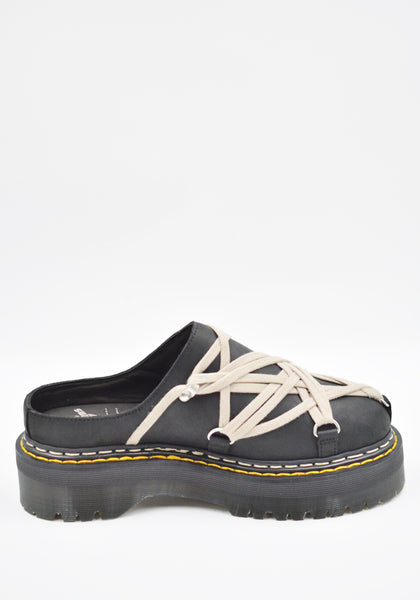 RICK OWENS x DR. MARTENS WOMENS QUAD SOLE MEGALACE MULE BLACK FW26 | DOSHABURI Shop