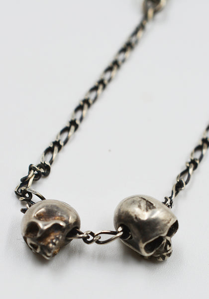 WERKSTATT MÜNCHEN M3312 NECKLACE TWO SKULLS SILVER | DOSHABURI Shop