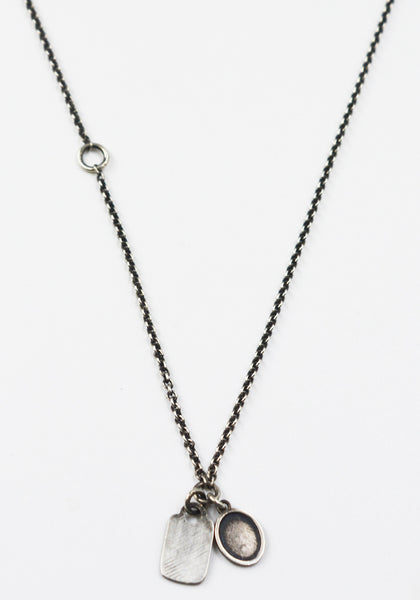 WERKSTATT MÜNCHEN M7450 CHAIN MINI NECKLACE TWO TAGS | DOSHABURI Shop