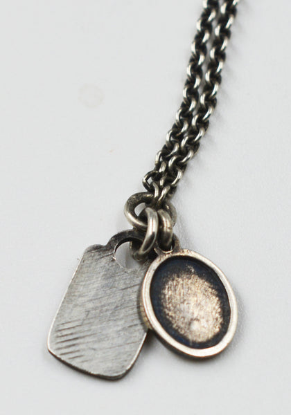 WERKSTATT MÜNCHEN M7450 CHAIN MINI NECKLACE TWO TAGS | DOSHABURI Shop