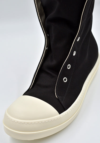 RICK OWENS DRKSHDW DU01D18O6 CB BOOT SNEAKERS BLACK/MILK SS24 | DOSHABURI Online Shop