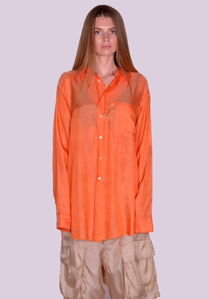 EDWARD CUMING SS23-S06 EASY POCKET SHIRT ORANGE SS23 | DOSHABURI Online Shop