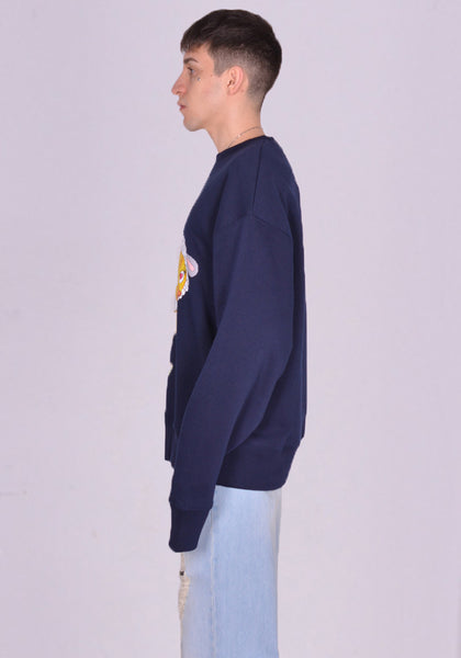 EGONLAB. SW001A GOAT SWEATSHIRT MARINE BLUE SS24 | DOSHABURI Online Shop