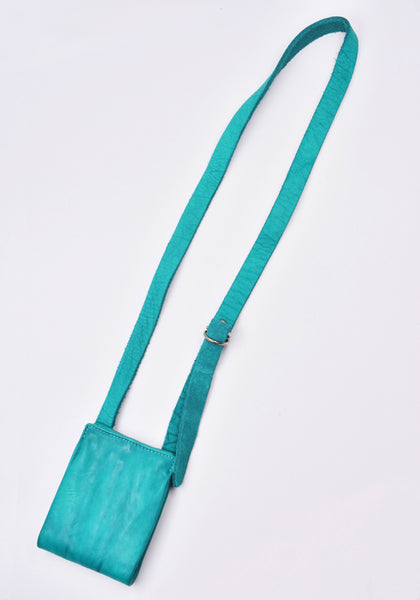 ZP0 SOFT HORSE FULL GRAIN SMALL FOLDED CROSSBODY BAG TURQUOISE BLUE | DOSHABURI Online Shop