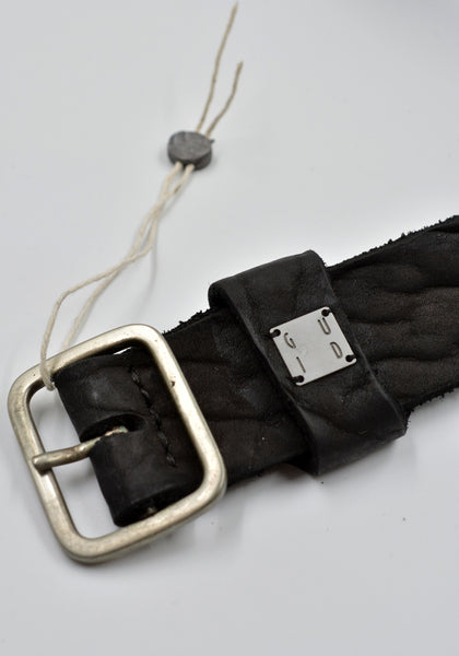 GUIDI BLT16 BISON FULL GRAIN LEATHER BELT BLACK | DOSHABURI Online Shop