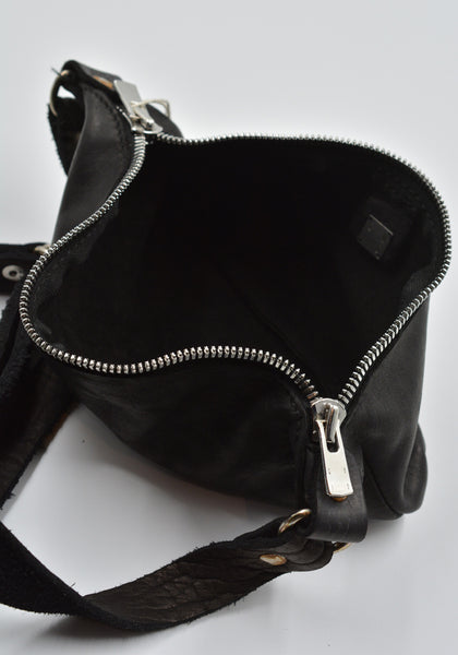 GUIDI BV06 SOFT HORSE FULL GRAIN LEATHER SMALL CROSSBODY BAG BLACK | DOSHABURI Online Shop