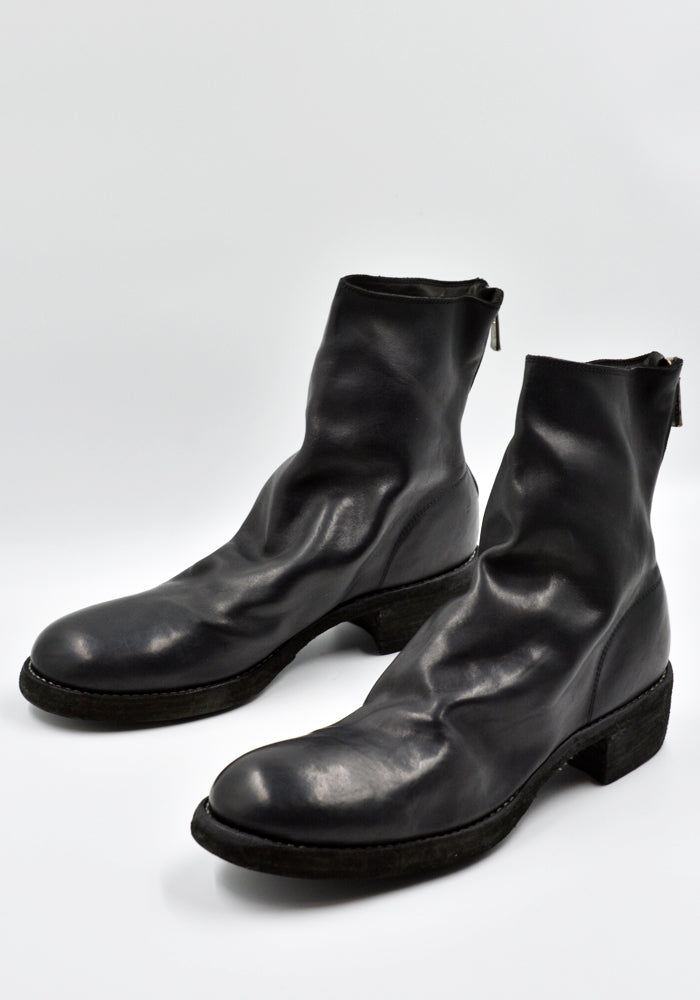 GUIDI 796Z SOFT HORSE FULL GRAIN LEATHER SHORT BOOTS BLACK | DOSHABURI Online Shop