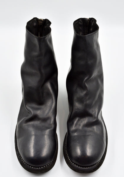 GUIDI 796Z SOFT HORSE FULL GRAIN LEATHER SHORT BOOTS BLACK | DOSHABURI Online Shop