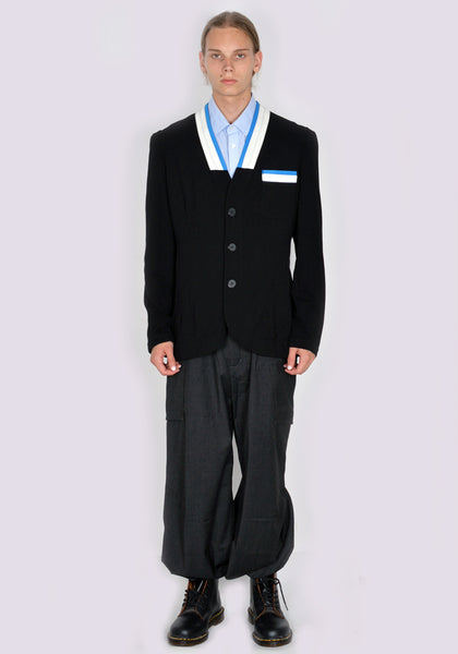 KIKO KOSTADINOV DIOTIMA BLAZER BLACK/ECRU/CERULEAN FW23 | DOSHABURI Online Shop