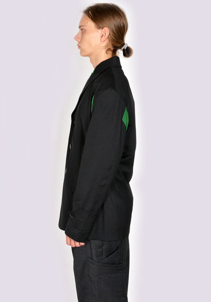 KIKO KOSTADINOV MEN KKAW23J01-25 SOLON BLAZER JET BLACK/HUNTER GREEN FW23 | DOSHABURI Online Shop