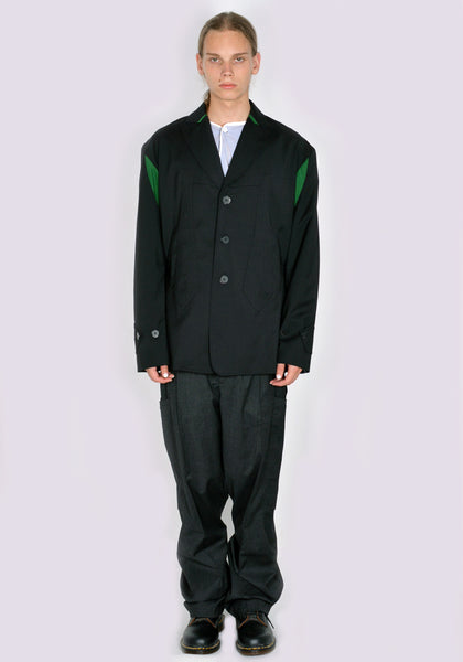 KIKO KOSTADINOV MEN KKAW23J01-25 SOLON BLAZER JET BLACK/HUNTER GREEN FW23 | DOSHABURI Online Shop