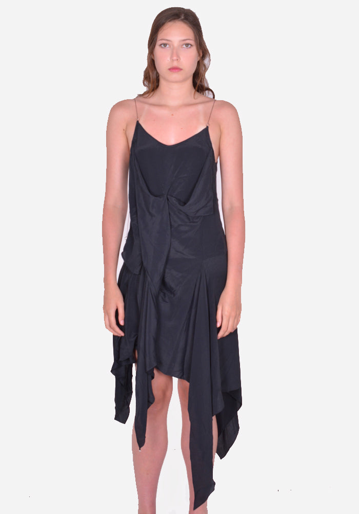 KIKO KOSTADINOV WOMEN KKWSS24D02-24 JOGAKBO DRESS CROW BLACK SS24 | DOSHABURI Online Shop