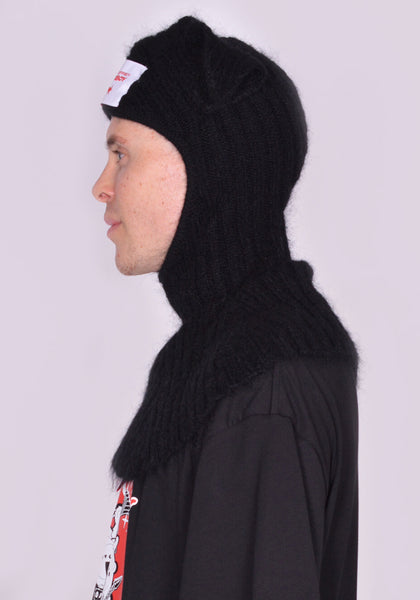 CHARLES JEFFREY LOVERBOY 31130501 UNISEX KNITTED EARS BALACLAVA BLACK FW23 | 50%OFF SALE | DOSHABURI Online Shop