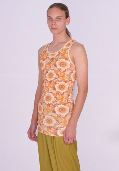 LU'U DAN WALLPAPER FLOWERS PRINT TANKTOP FW23 | DOSHABURI Online Shop