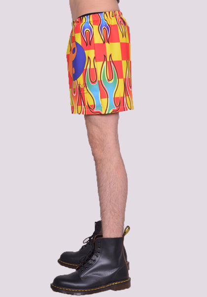 LIBERAL YOUTH MINISTRY LYM FIRE FOOTBALL SHORTS MULTICOLOR SS24 | DOSHABURI Online Shop
