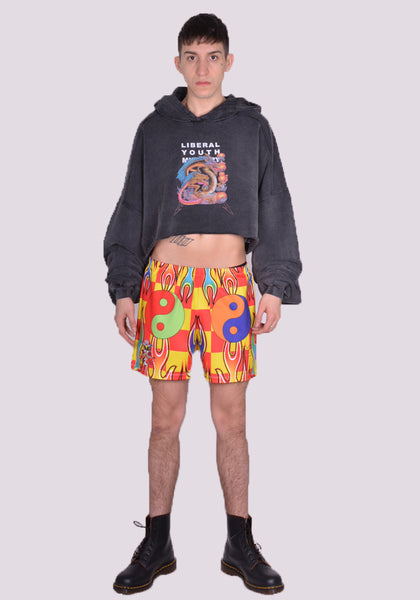 LIBERAL YOUTH MINISTRY LYM FIRE FOOTBALL SHORTS MULTICOLOR SS24 | DOSHABURI Online Shop