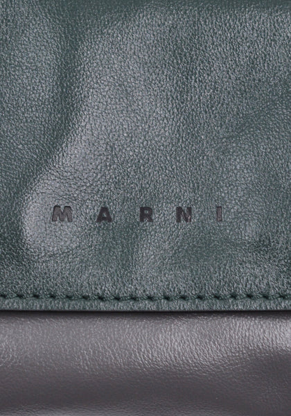 MARNI SBMQ0082U0 MINI MESSENGER BAG GREEN/GREY FW23 | DOSHABURI Online Shop