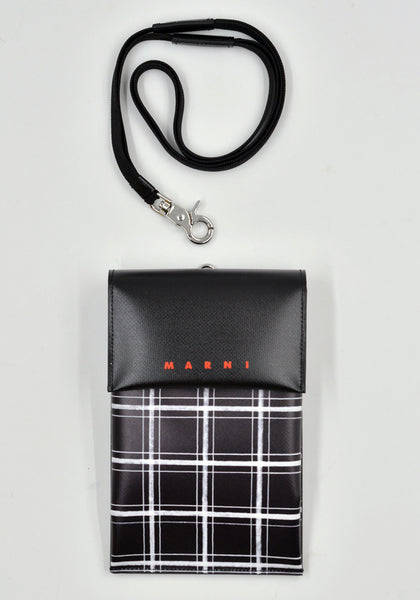 MARNI TEMI0004A6 PHONE CASE BLACK/WHITE FW23 | DOSHABURI Online Shop